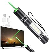 2-Pack Rechargeable Long-Range Laser Pointer Set (Red & Green) with Star Cap