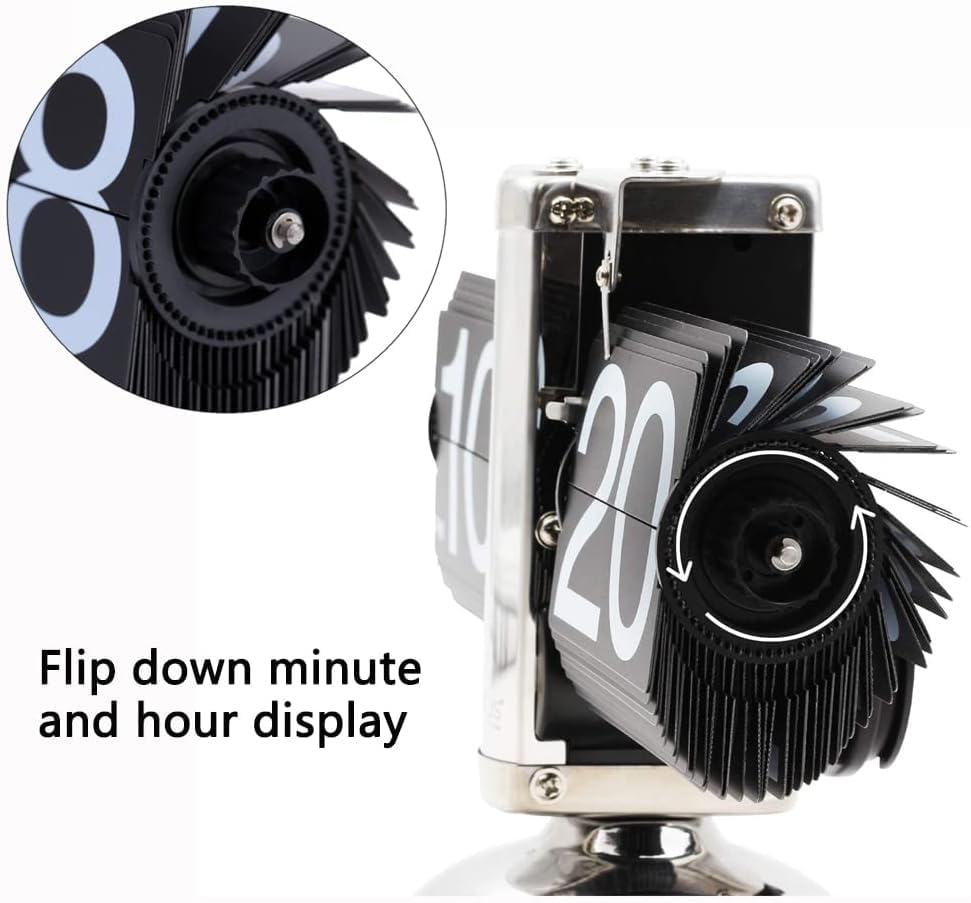 Ostin Retro Flip Desk Clock – Modern Digital Flip Clock for Desk & Wall (Battery Operated)