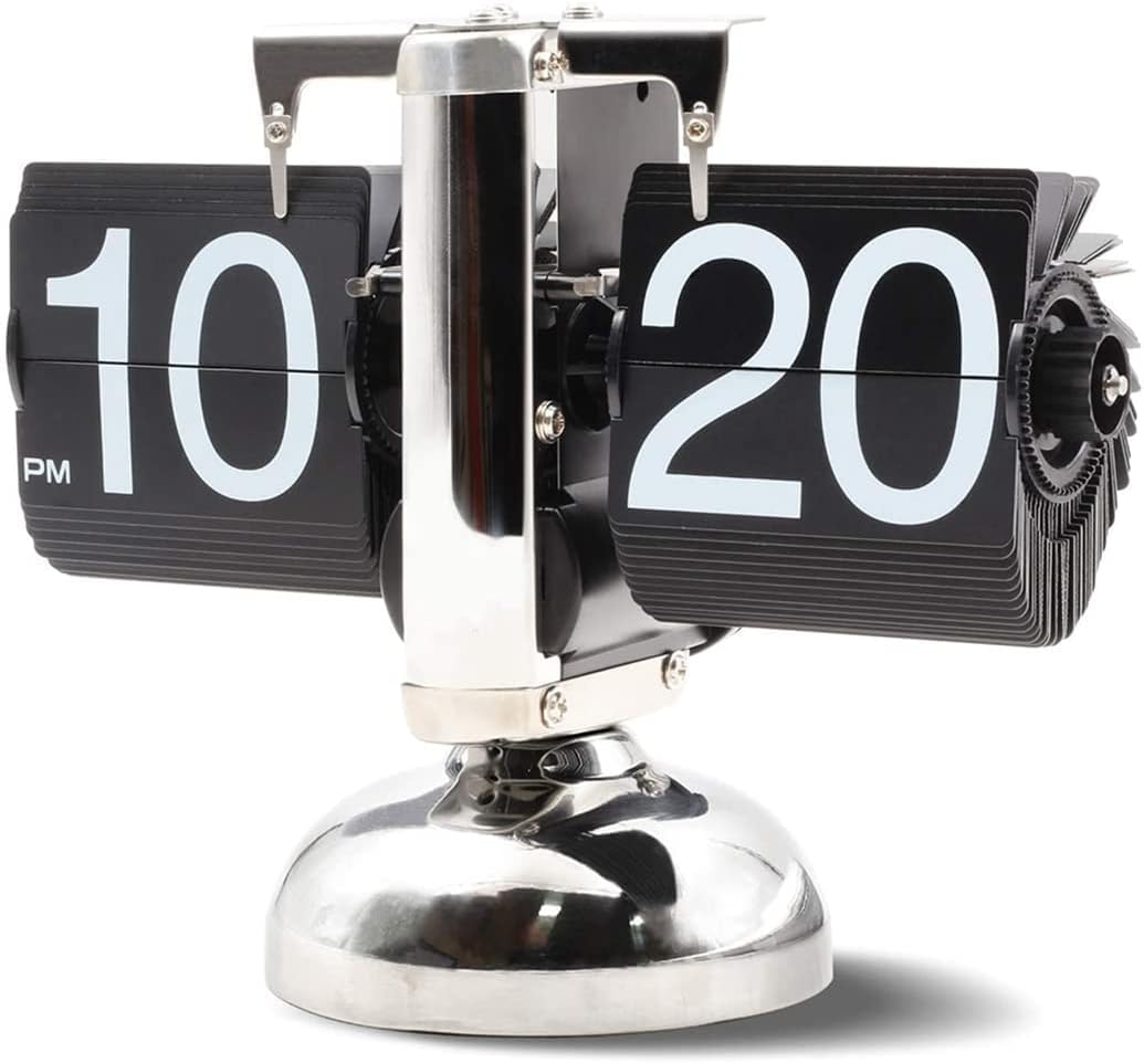 Ostin Retro Flip Desk Clock – Modern Digital Flip Clock for Desk & Wall (Battery Operated)