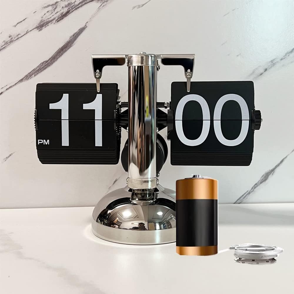 Ostin Retro Flip Desk Clock – Modern Digital Flip Clock for Desk & Wall (Battery Operated)