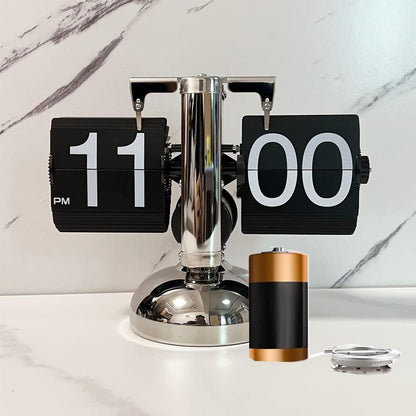 Ostin Retro Flip Desk Clock – Modern Digital Flip Clock for Desk & Wall (Battery Operated)