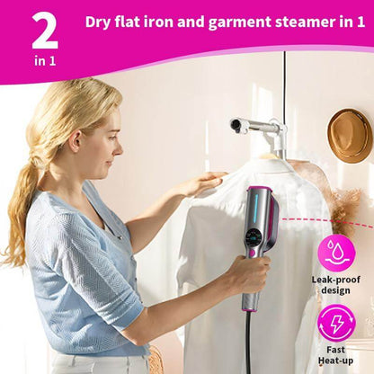 2-in-1 Rotatable Handheld Garment Steamer & Iron