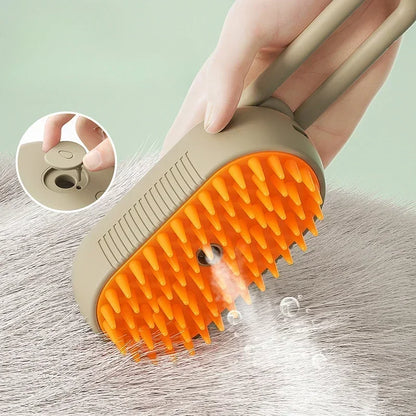 3-in-1 Steam Pet Grooming Brush for Dogs & Cats
