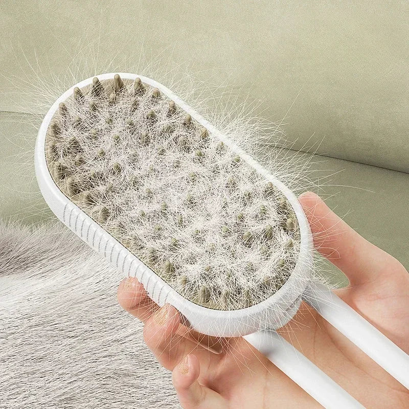 3-in-1 Steam Pet Grooming Brush for Dogs & Cats